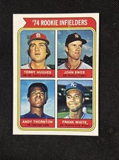 1974 Topps #604 Thornton / Frank White Rookie Infielders EXMT+ WRONG BACK *108