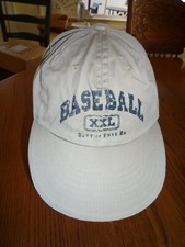 Baseball Hat Cap One Size Boys 4-7 Years Beige Navy Trim XXL Dept of Phys Ed