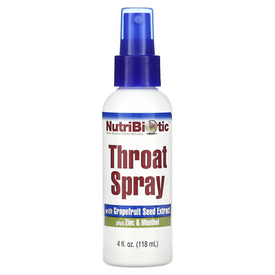 NutriBiotic Throat Spray 4 fl oz 118 ml Not Tested on Animals