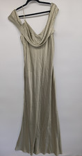 NWD Reformation Ronda Silk Wedding Gown Maxi Dress Size 14 Dried Herb #4B502
