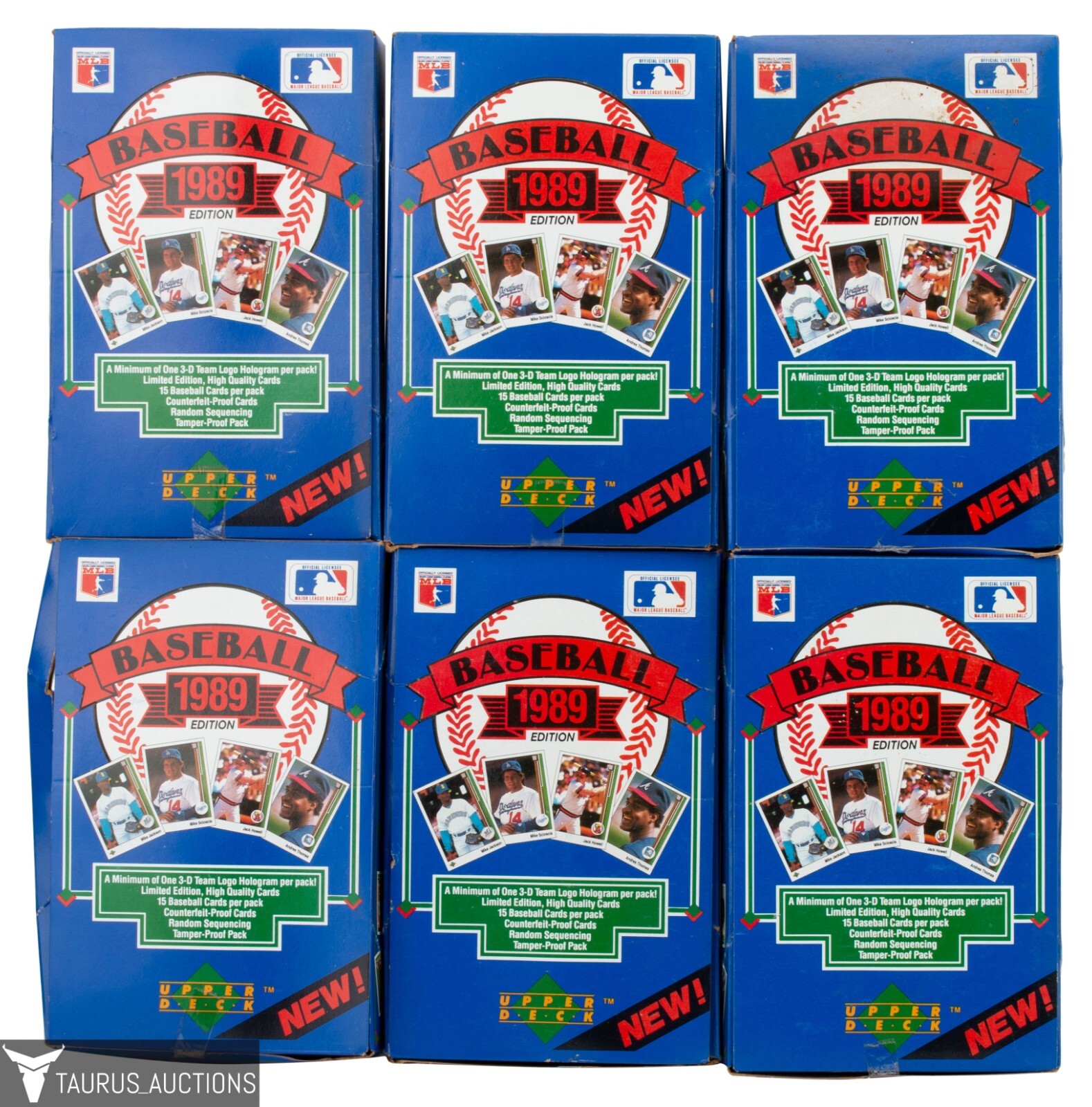 (6) 1989 Upper Deck Baseball Card Pack Box Lot Ken Griffey Jr Rookie