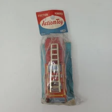 Vintage Sonsco Friction Powered Action Toy Fire Truck Japan In ORIGINAL PACKAGE!