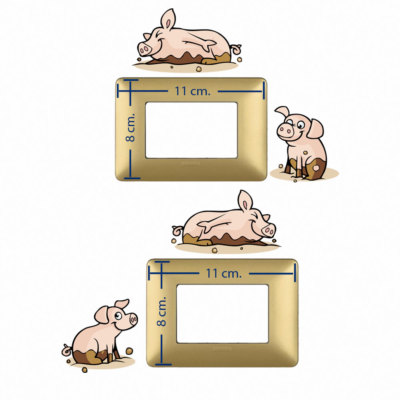 Pig Wall Decal Light Switch Pigs Wall Stickers Decor Switches 4pcs