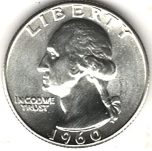 1960 WASHINGTON QUARTER IN BU CONDITION ~ PLEASE SEE THE SCAN  stk q317