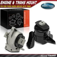 2x Engine Motor & Transmission Mount for Ford Fusion Mazda Mercury Auto Trans.