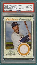 2017 Topps Heritage Jose Altuve Game Used Jersey #JAL PSA 10! Astros MVP! POP 1!