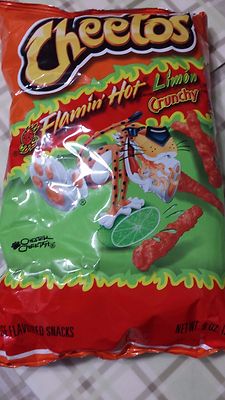 CHEETOS FLAMIN' HOT LIMON CRUNCHY NET WT 8.5 OZ 05/2021 ...