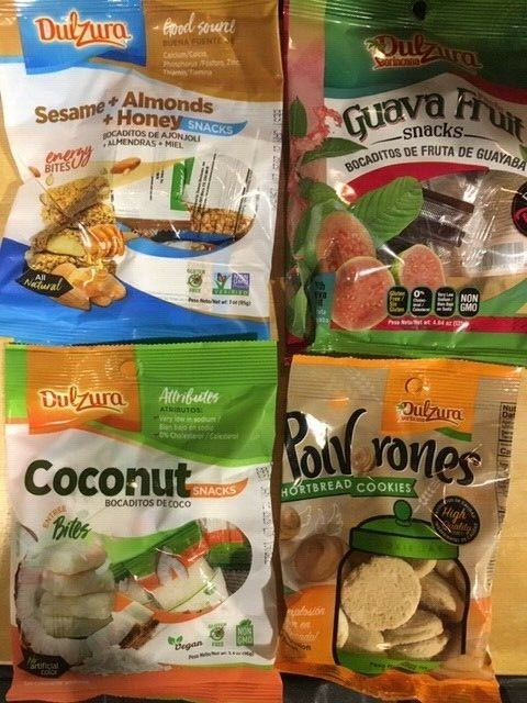 LOTE DE CUATRO DULZURA BORINCANA (DULCE DE COCO-PASTA DE GUAYABA-POLVORONES-AJONJOLI