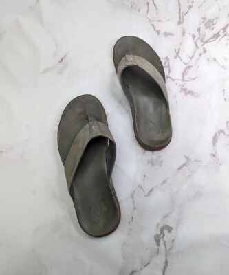 OLUKAI Pikoi gray leather sandals men’s size 13 Olukai Pikoi Men main image 2