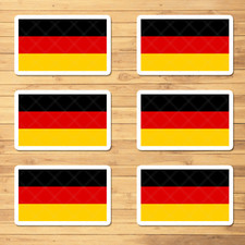 German Flag Sticker Pack - 6 High-quality Vinyl Decals - Germany Flag