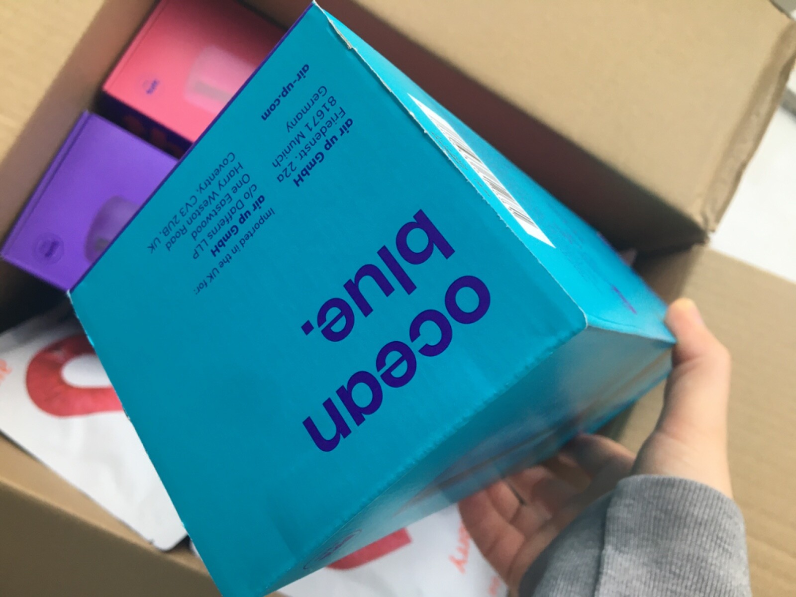 100 New Genuine Air Up Bottle (650ml) Ocean Blue With 3 Pods Cherry 🔥