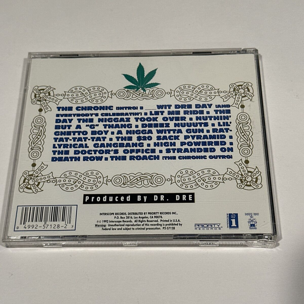 Dr. Dre The Chronic CD Album Rap Hip Hop 1992 Death Row Dr. Dre The Chronic CD Album Rap Hip Hop 1992 Death Row