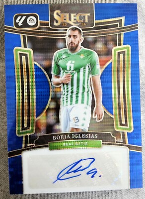 2023-24 Panini Select La Liga BORJA IGLESIAS Blue Pulsar Auto #S-BI Real Betis