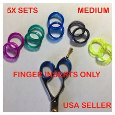 Rubber/Silicone Finger&Thumb Ring Sizing Insert/Grips for Barber Shears Scissors