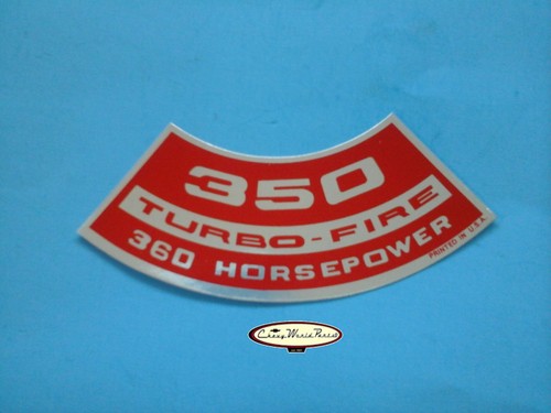 CHEVY CHEVROLET 350 TURBO FIRE AIR CLEANER DECAL - Picture 7 of 8