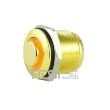 Tesi FILO 16MM LED Momentary Push Button Guitar Kill Switch Gold/Yellow