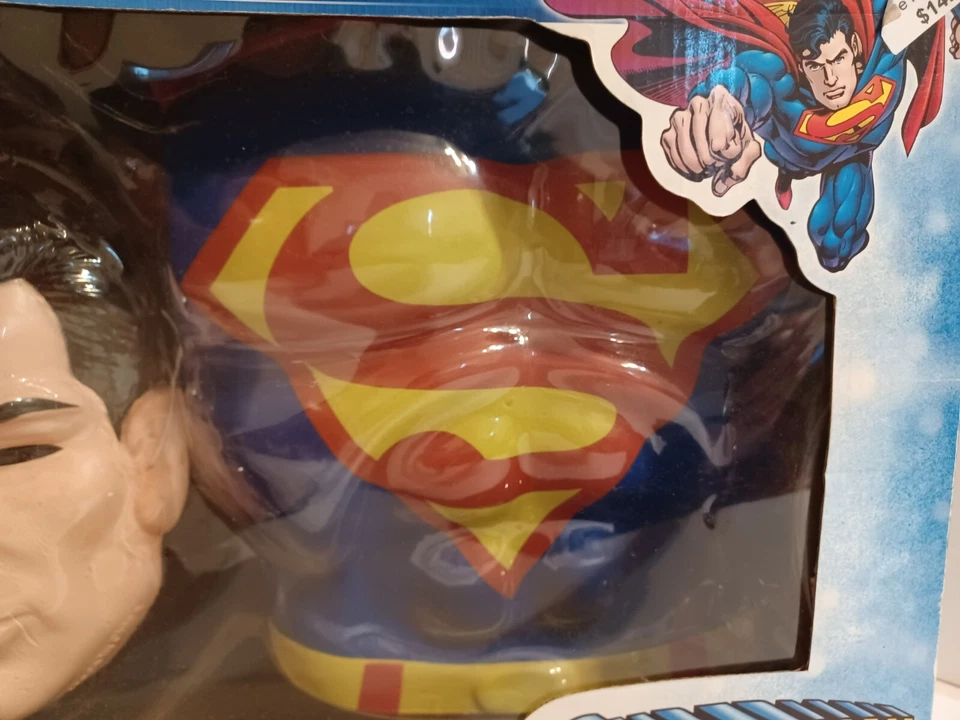 Disfraz de Halloween Superman azul para niño de 4 a 8 años máscara capa pieza de pecho Foto 4 de 4