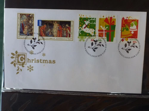 AUSTRALIA 2012 Christmas Set 5 Stamps First Day Cover