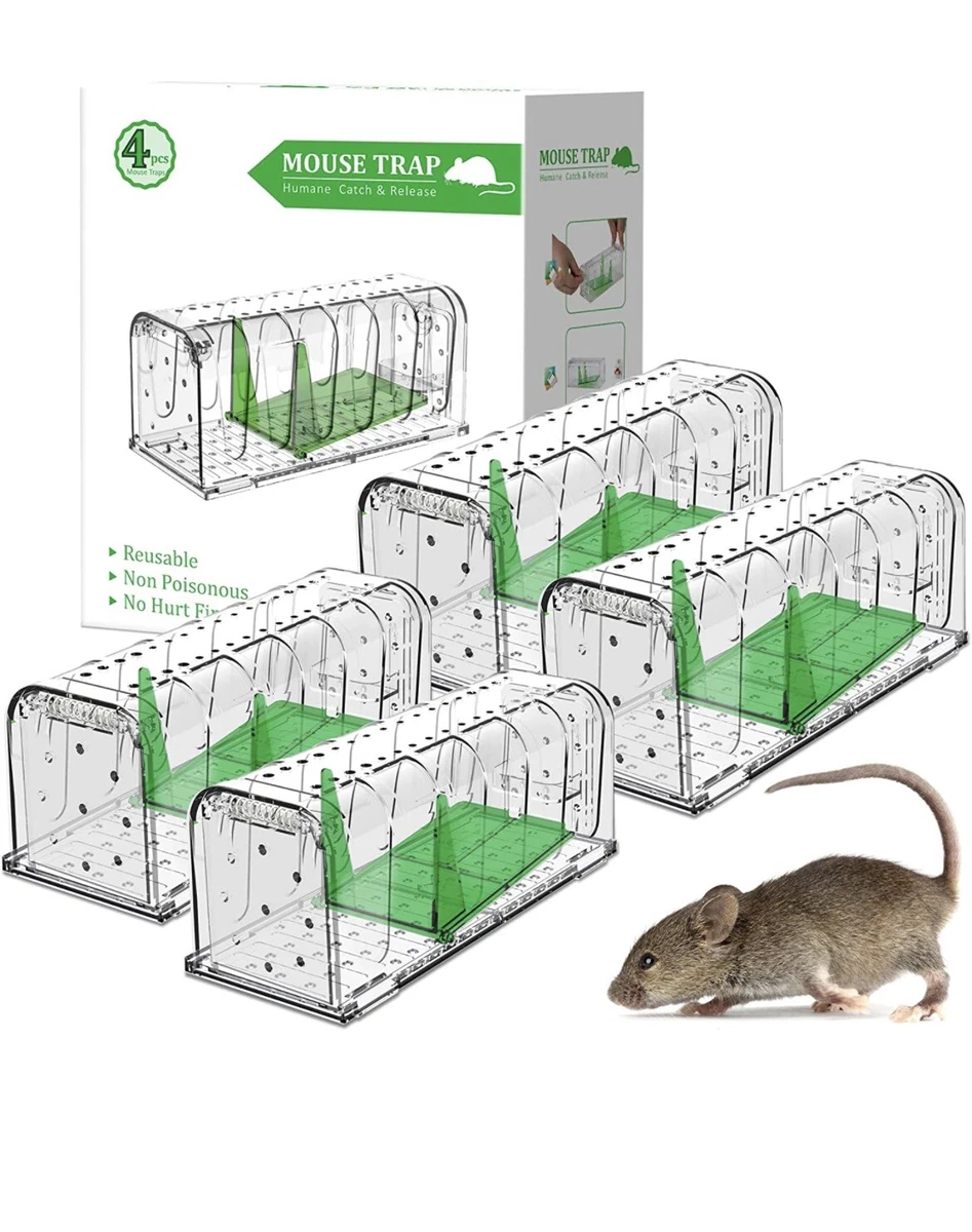 4 Pack Careland Mouse Traps Indoor/Outdoor Humane Catch & Release