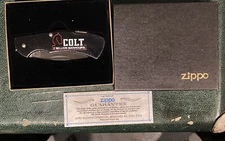  Zippo Case Lock Blade Colt Guns Knife Unused MINT IN BOX
