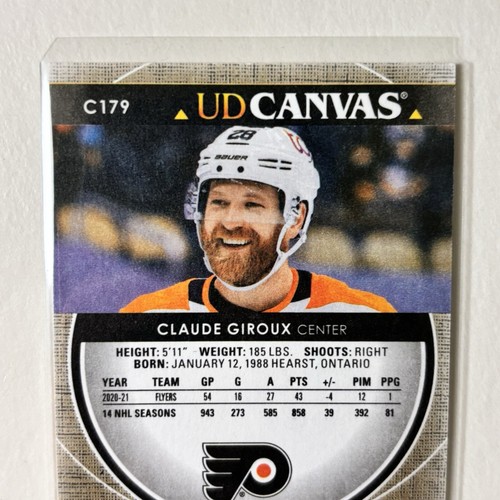 Claude Giroux Insert Card  2021-22 Upper Deck Series 2 UD Canvas #C179  Flyers - Picture 6 of 7