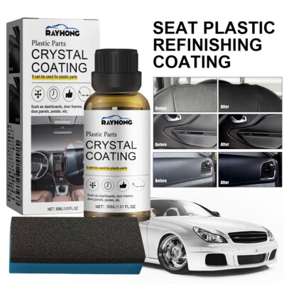 1/3X Plastic Parts Crystal Coating Easy to Use Car Refresher Gloss Protection 30