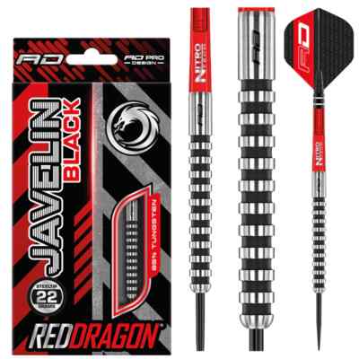 Red Dragon Javelin Black Steeldarts Dartset Dartpfeile 20g, 22g, 24g, 26g