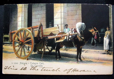 CUBA HAVANA TOBACCO CART UN CARRETON