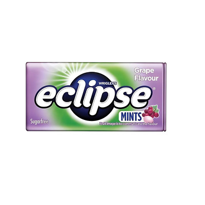 8 X Wrigley Eclipse Mints Grape 34g Sugarfree Candy Fresh Breath ( New Stock )