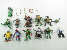 TMNT Teenage Mutant Ninja Turtles Lot Of 12 Figures w/ 6 Accessories Mirage