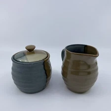 Sango Gold Dust Green 5040 Cream And Sugar