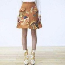 NWT A-LINE PRINTED TWEED SKIRT
