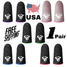 Mobile Game Finger Sleeves 2Pcs Sweatproof Anti-Slip PUBG Gaming Touchscreen