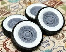 Resin 15-inch A.r. Conti Wheels W Wide Whitewalls124 125 Scale