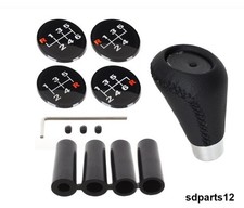Sport Schaltknauf Kunstleder Schwarz Aluminium für VW Golf 3 / 4 Passat B4 / B5