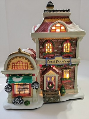 Lemax ~ Carole Towne Collection ~ Drew s Bicycle Shop- Christmas Village House
