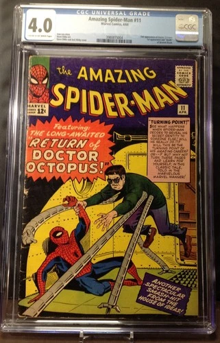 AMAZING SPIDER-MAN #11 CGC 4.0 2ND DOCTOR DOC APP - 1963 MARVEL