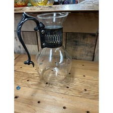 Vintage Corning Ware Glass Coffee Carafe w/ Metal Handle