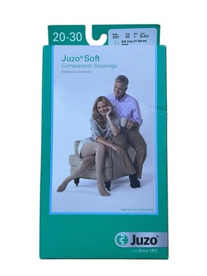 Juzo Soft Knee Compression Stockings 20-30 mmHG Size III Model 2001 AD Black