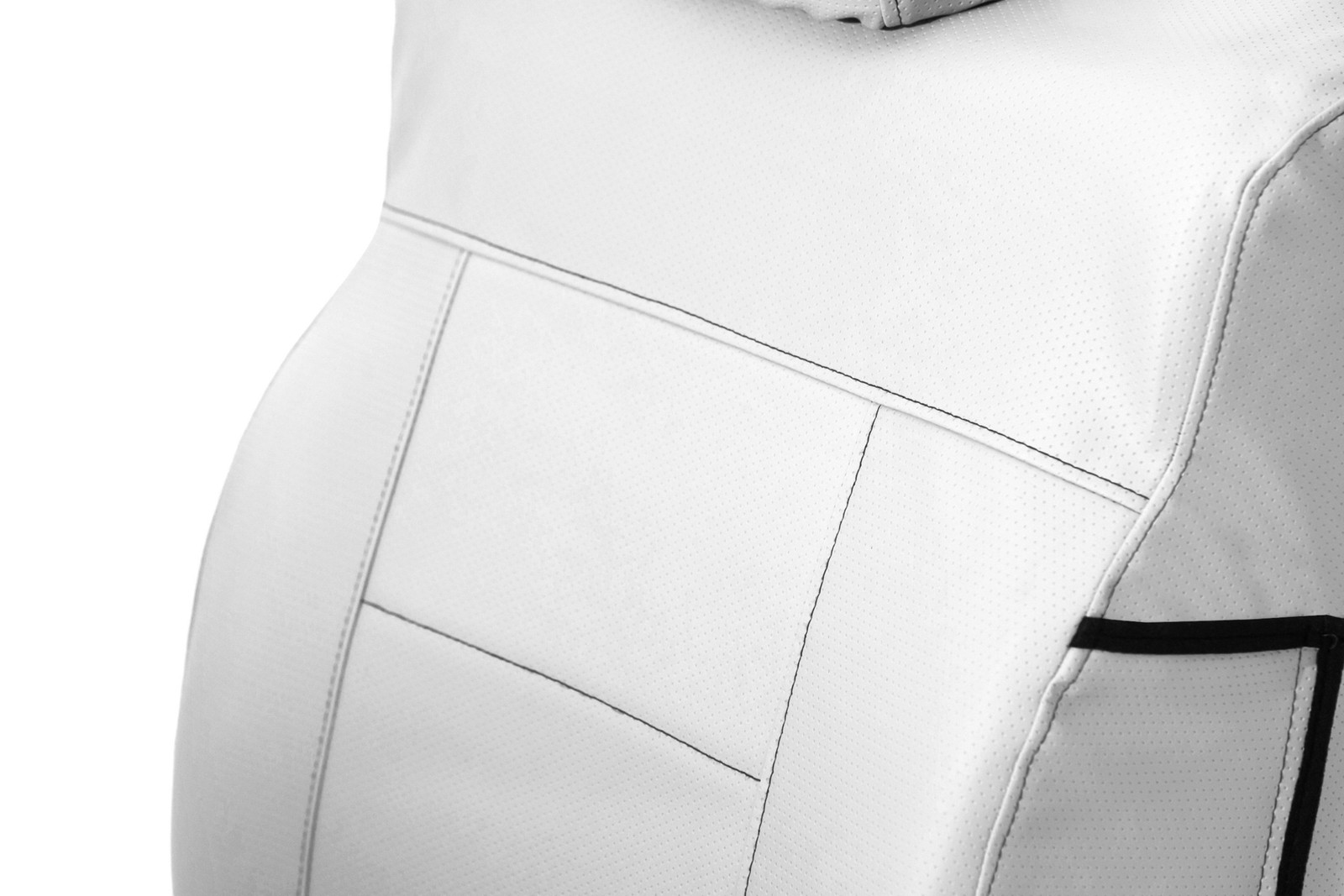 Saddleman 778227-00 Leatherette 2nd Row White Custom Seat Covers