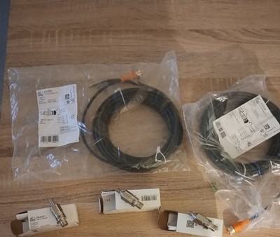 VSA001 Ifm No.3 SENSORS + NO.2 cables EVC528 L=3M - from Germany
