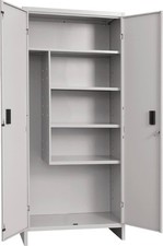 TERRY Armadio da Esterno Portascope in Metallo 80x40x175 cm Grigio