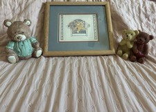 Vintage Teddy Bear Framed Artwork Teddy Bears Bundle 3 Items Nursery