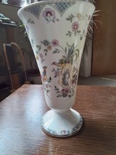 COALPORT 'PARADISE' ENGLISH FINE BONE CHINA TRUMPET VASE