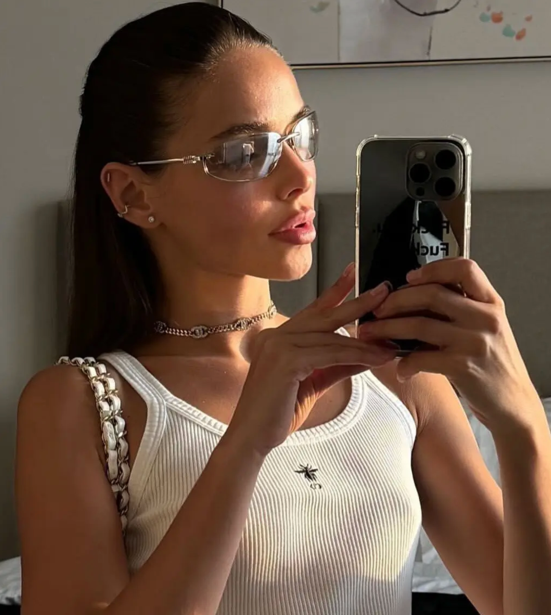 Miu Miu MU A50S 1BC8H1 Unisex Rectangle Sunglasses in Silver with