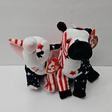 TY Beanie Baby Lefty and Righty 2000 with Ear Tag and Tush tag