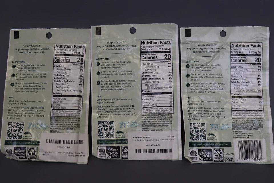 Simply Organic Vegetarian Brown Gravy Seasoning Mix - 1 Oz - Pack of 3 - Image 2 of 3