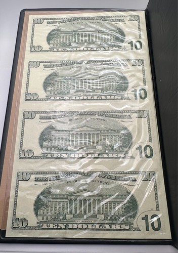 2003 $10 World Reserve 4 pc uncut FR2038A Boston Star Note - Lower SN - Picture 7 of 7