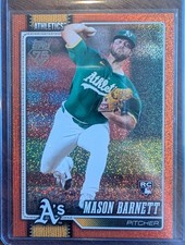 2026 Topps Series 1 Mason Barnett Orange Sandglitter /25 Topps 75th RC SSP