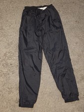 Vintage Nike Embroidered Womens Black Track Parachute Style Pants Size Medium